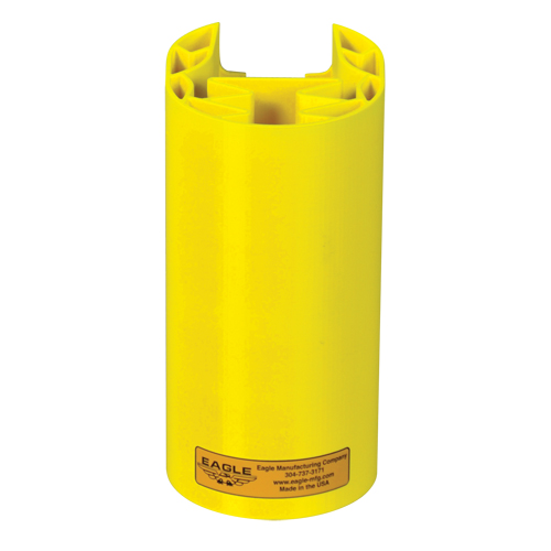 Butoir en poly pour rayonnage, 5" la x 6" lo x 8" h, Jaune Quali-T-Solutions