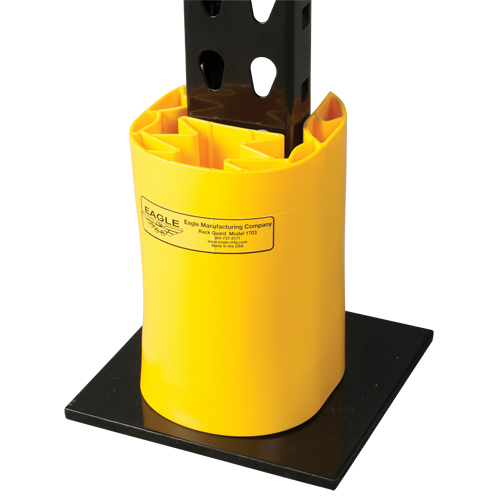 Butoir en poly pour rayonnage, 5" la x 6" lo x 8" h, Jaune Quali-T-Solutions