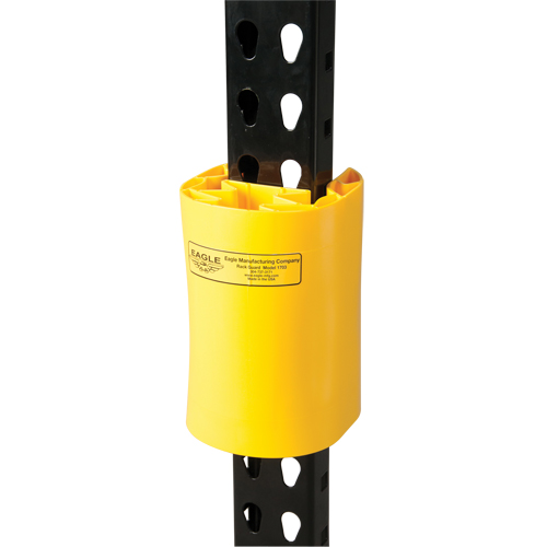 Butoir en poly pour rayonnage, 5" la x 6" lo x 8" h, Jaune Quali-T-Solutions