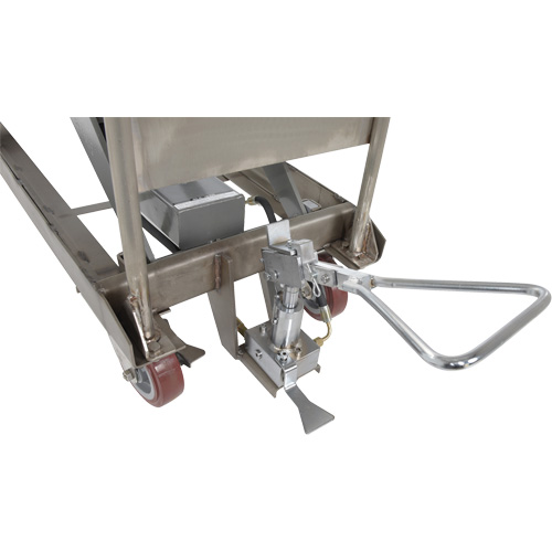 Manual Hydraulic Scissor Lift Table, 47" L x 24" W, Partial Stainless Steel, 2000 lbs. Capacity Quali-T-Solutions