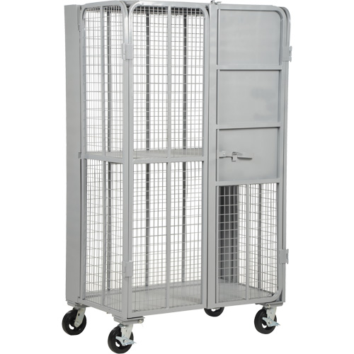 FST Series Folding Security Truck, 1 Tiers, 27" L x 45" W x 77" H, 2000 lbs. Cap. Quali-T-Solutions