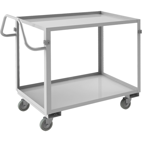Industrial Grade Shelf Cart, 2 Tiers, 22-1/2" W x 36-1/2" H x 42-7/16" D, 600 lbs. Capacity Quali-T-Solutions