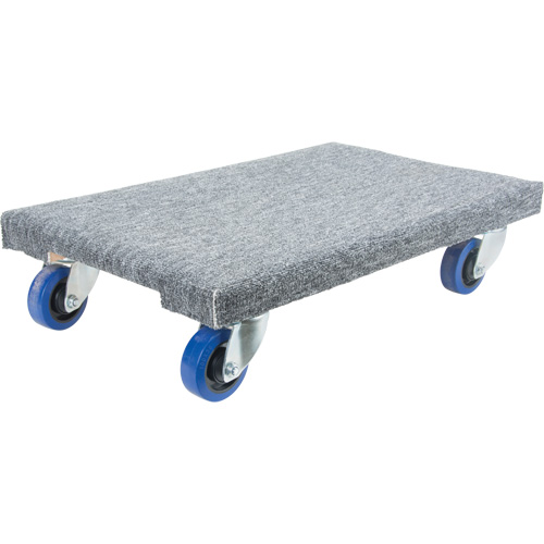 Medium-Duty Solid Wood Dollies, Polyolefin Wheels, 900 lbs. Capacity, 18" W x 24" D x 7" H Quali-T-Solutions