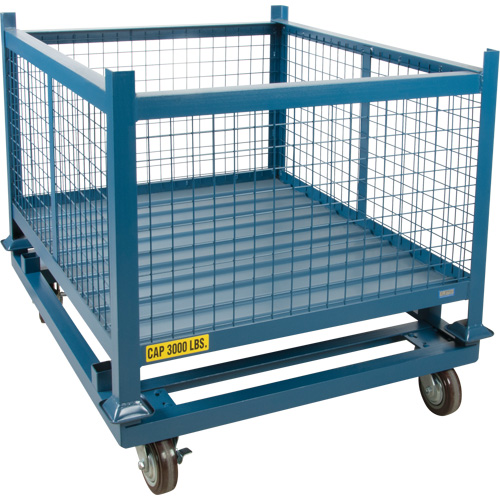 Socle roulant pour contenant empilables, 48,5" la x 40-1/2" p x 10" h, Capacit&eacute; de 3000 lb Quali-T-Solutions