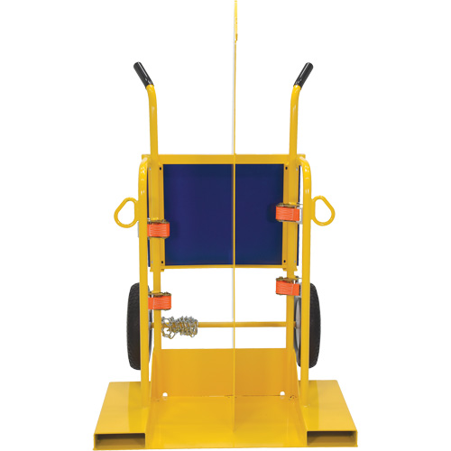 Chariot pour chalumeau et bouteille &agrave; gaz, Roues Rempli de mousse, Base de 24" la x 19-1/2" lo, 500 lb Quali-T-Solutions