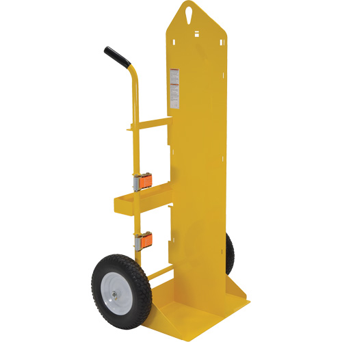 Chariot pour chalumeau et bouteille &agrave; gaz, Roues Rempli de mousse, Base de 23-13/16" la x 22-13/16" lo, 500 lb Quali-T-Solutions