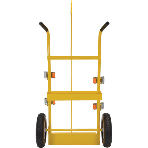Chariot pour chalumeau et bouteille &agrave; gaz, Roues Rempli de mousse, Base de 23-13/16" la x 22-13/16" lo, 500 lb Quali-T-Solutions