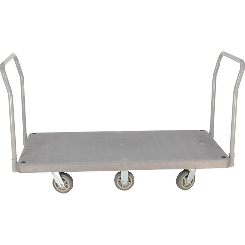 Chariot &agrave; plateforme en plastique robuste, 60" lo x 30" la, 3000 lb cap, Roues Polyur&eacute;thane Quali-T-Solutions
