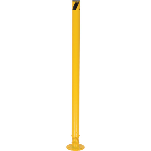 Borne de protection &agrave; ressort, Acier, 42" h x 2-1/8" la, Jaune Quali-T-Solutions
