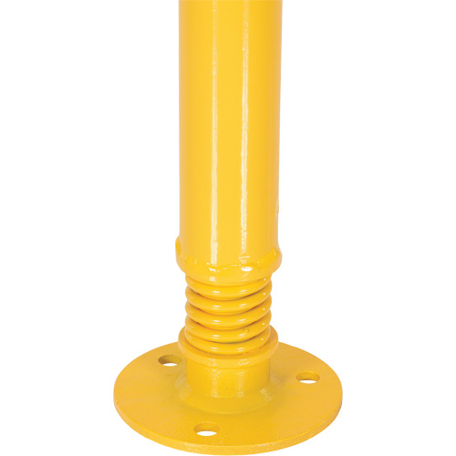 Borne de protection &agrave; ressort, Acier, 42" h x 2-1/8" la, Jaune Quali-T-Solutions