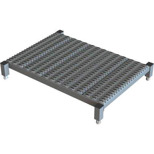 Adjustable Height One-Step Work Platform, 24" W x 36" D, 800 lbs. Capacity, All-Welded Quali-T-Solutions