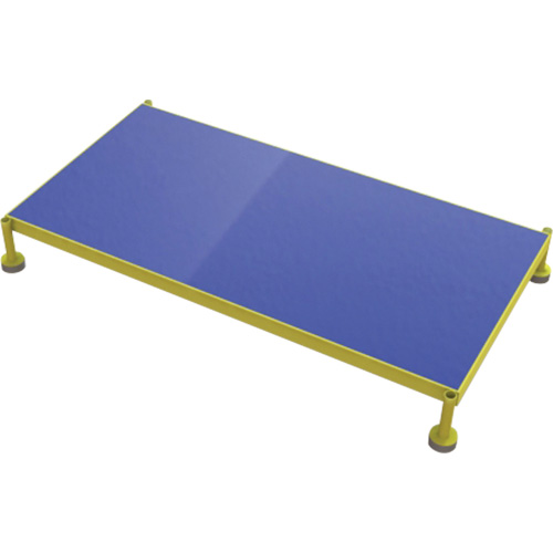 Adjustable Height One-Step Work Platform, 24" W x 48" D, 800 lbs. Capacity, All-Welded Quali-T-Solutions