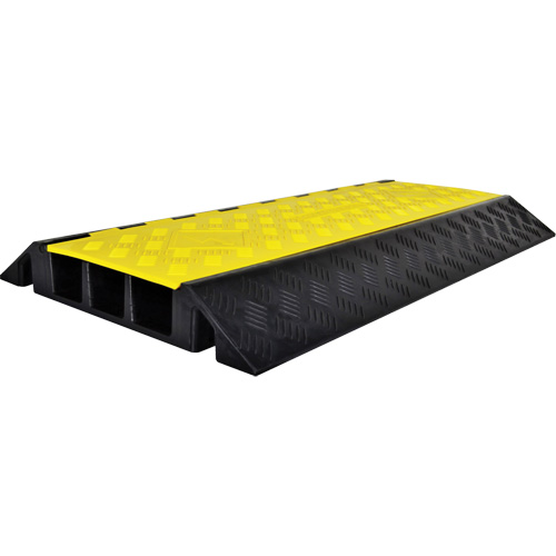 Protecteur de c&acirc;ble droit robuste Powerhouse, 3 canaux, 36" lo x 19,75" la x 3" h Quali-T-Solutions
