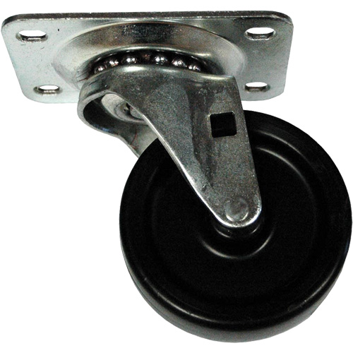 Roulette &agrave; plaque pivotante pour bacs mobiles pour ingr&eacute;dients Quali-T-Solutions