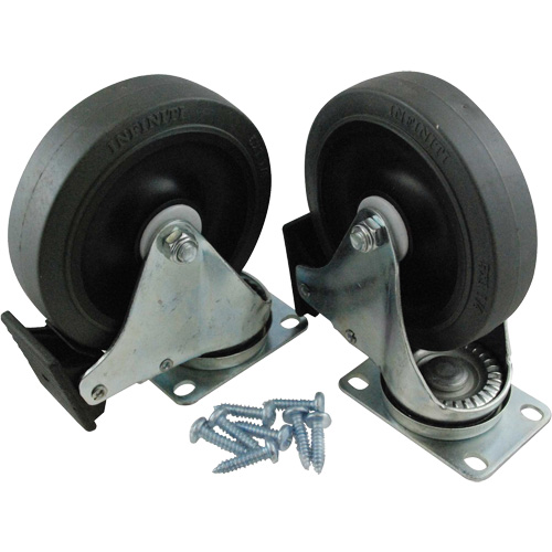 Trousse de roulettes pour contenants &agrave; d&eacute;chets mobile Mega Brute Quali-T-Solutions