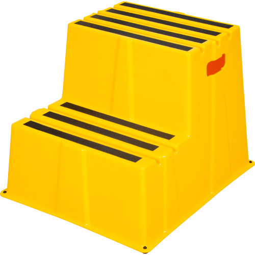 Escabeau industriel, 2 marches, 26" x 22-7/16" x Hauteur 19-11/16" Quali-T-Solutions
