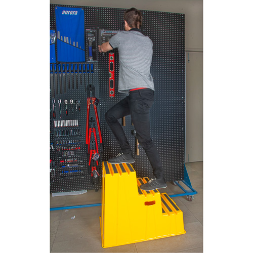 Industrial Step Stool, 3 Steps, 34-13/16" x 22-7/16" x 28-1/2" High Quali-T-Solutions