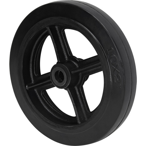 Mold-On Rubber Wheel, 10" (254 mm) Dia. x 2" (50.8 mm) W, 948 lbs. (430 kg) Capacity Quali-T-Solutions