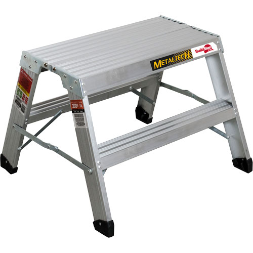 Poste de travail chevalet de sciage portatif, Cadre Aluminium, 12-1/4" p x 24" h Quali-T-Solutions