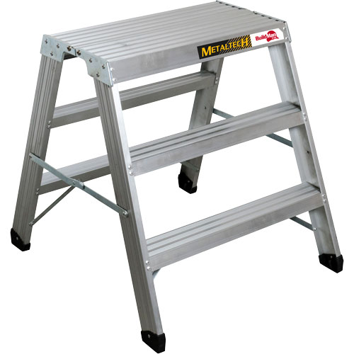 Poste de travail chevalet de sciage portatif, Cadre Aluminium, 12-1/4" p x 36" h Quali-T-Solutions