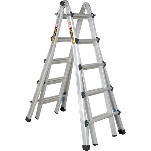 Telescoping Multi-Position Ladder, Aluminum, 300 lbs., CSA Grade 1A Quali-T-Solutions