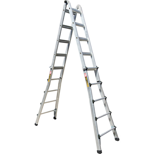 Telescoping Multi-Position Ladder, Aluminum, 300 lbs., CSA Grade 1A Quali-T-Solutions