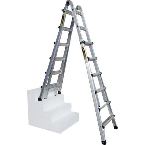 Telescoping Multi-Position Ladder, Aluminum, 300 lbs. Quali-T-Solutions