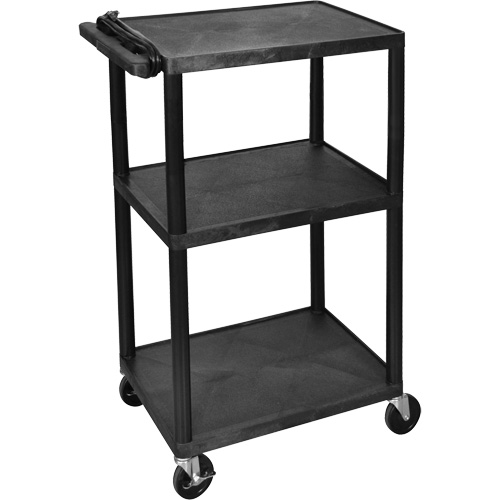 Electric Utility Cart, 3 Tiers, 24" x 42" x 18", 300 lbs. Capacity Quali-T-Solutions