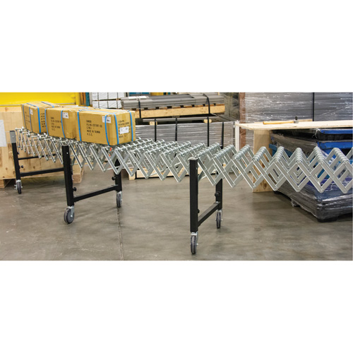 Convoyeur extensible, 23" la x 24' lo, Capacit&eacute; de 200 lb par pi lin. Quali-T-Solutions