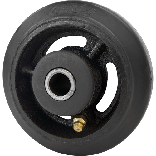 Mold-On Rubber Wheel, 4" (102 mm) Dia. x 1-1/2" (38 mm) W, 350 lbs. (158 kg.) Capacity Quali-T-Solutions