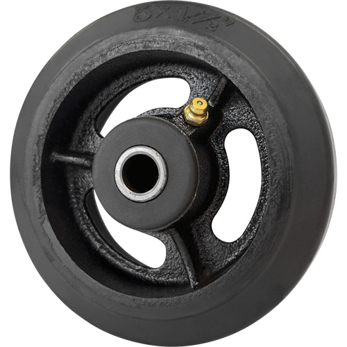 Roue en caoutchouc moul&eacute;, 5'' (127 mm) dia. x 1-1/2" (38 mm) la, Capacit&eacute; de 400 lb (181 kg) Quali-T-Solutions