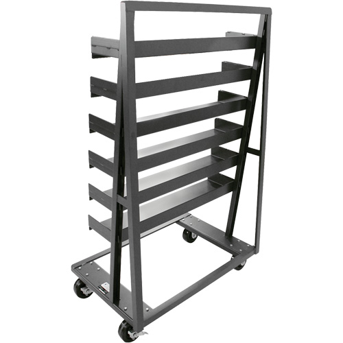 Chariot &agrave; cadre en A robuste &agrave; un c&ocirc;t&eacute; avec 6 plateaux, 38" x 25" x 63", Capacit&eacute; 2500 lb Quali-T-Solutions