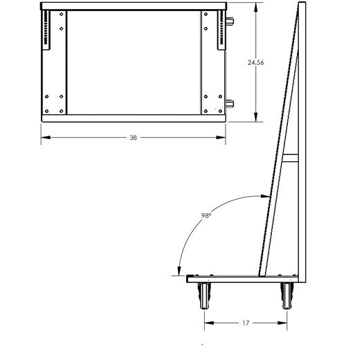 Chariot &agrave; cadre en A robuste &agrave; un c&ocirc;t&eacute; avec 6 plateaux, 38" x 25" x 63", Capacit&eacute; 2500 lb Quali-T-Solutions
