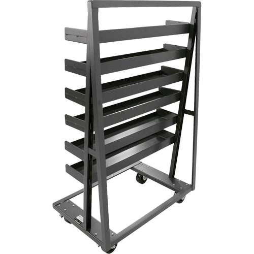 Chariot &agrave; cadre en A robuste &agrave; un c&ocirc;t&eacute; avec 6 plateaux &agrave; rebords, 38" x 25" x 63", Capacit&eacute; 2500 lb Quali-T-Solutions