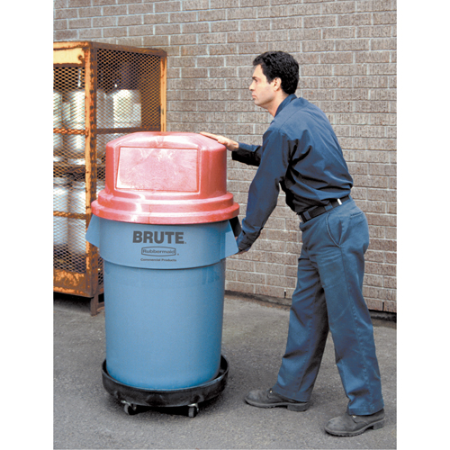 Waste Container Dolly, Polyethylene, Black Quali-T-Solutions