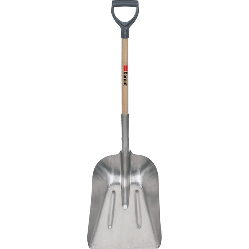 #8 Grain Scoop Shovel, Wood, Aluminum Blade, D-Grip Handle, 29" Length Quali-T-Solutions
