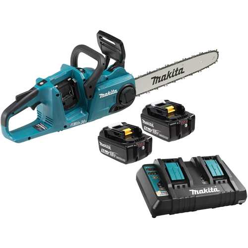Ensemble de scie &agrave; chaîne LXT 5.0Ah sans balai avec poign&eacute;e &agrave; l'arri&egrave;re, 16", &agrave; pile, 36 V Quali-T-Solutions