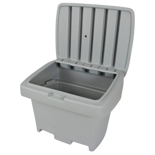 Contenant de rangement robuste pour l'ext&eacute;rieure pour sel et sable, 30" x 24" x 24", 5,5 pi³, Gris Quali-T-Solutions