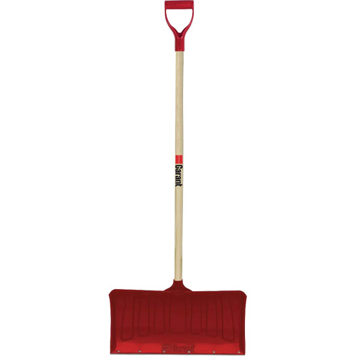 Red Snow Pusher, Polypropylene Blade, D-Grip Handle, 20-3/4" W Quali-T-Solutions