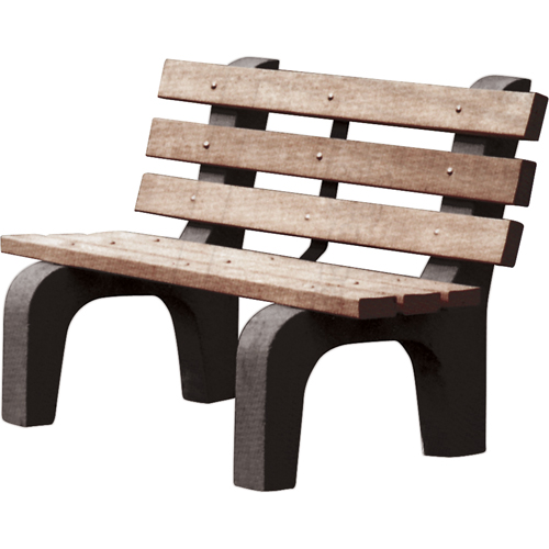 Bancs de parc, Plastique recycl&eacute;, 48" lo x 25" la x 31" h, Brun Quali-T-Solutions