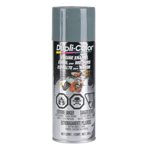 Engine Enamel Paint with Ceramic, New Ford Grey, Gloss, 12 oz., Aerosol Can Quali-T-Solutions