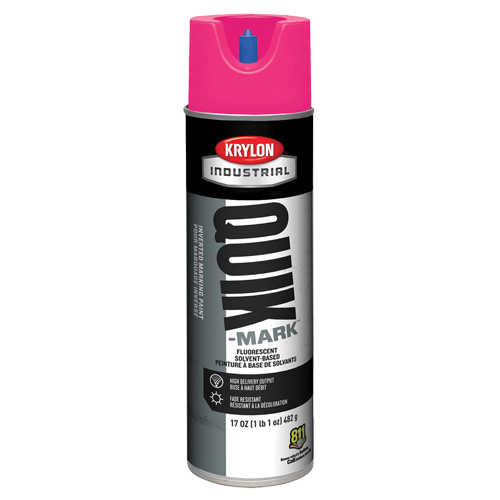Peinture de marquage industrielle invers&eacute;e &agrave; base de solvant Quik-Mark, 17 oz, Canette a&eacute;rosol Quali-T-Solutions