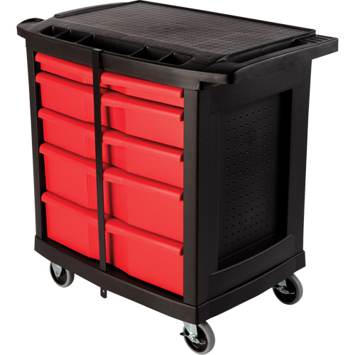 5-Drawer Mobile Work Centre, Plastic Surface Quali-T-Solutions