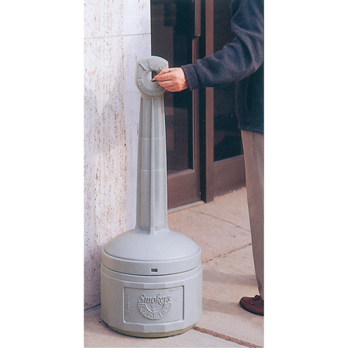 Cendriers Smoker's Cease-Fire, Sur pied, Plastique, Capacit&eacute; 4 gal. US, Hauteur 38-1/2" Quali-T-Solutions