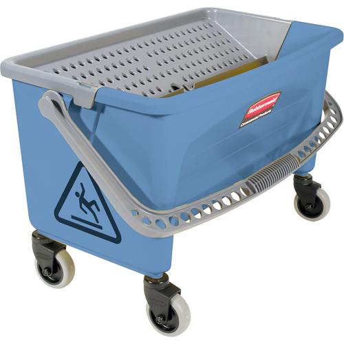 Seau pour vadrouille de finition en microfibres, Capacit&eacute; de 10.75 gal. US (43 pintes), Bleu Quali-T-Solutions