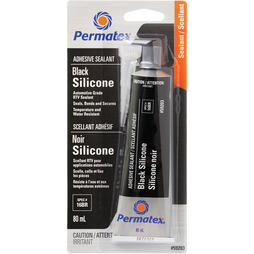 Scellant adh&eacute;sif RTV, 80 ml, Tube, Noir Quali-T-Solutions