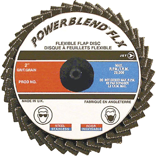 Powerblend FLX Roll-On Flap Disc, 3" x 120 Grit, Zirconia Alumina Quali-T-Solutions
