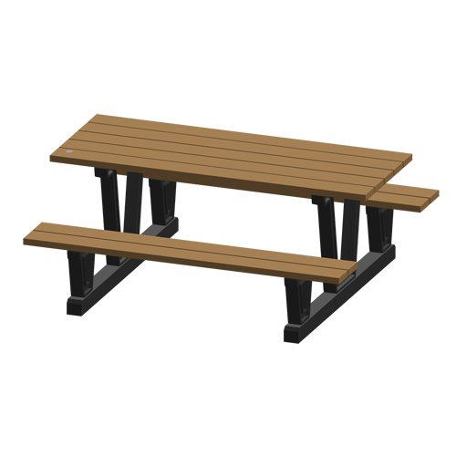 Tables de pique-nique d'ext&eacute;rieur en plastique recycl&eacute;, 72" lo x 60-5/16" la, S&eacute;quoia Quali-T-Solutions