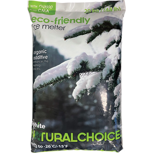 Produits de d&eacute;glaçage Natural Choice, Sac, 44 lb(20 kg), Point de fonte -26°C (-14,8°F) Quali-T-Solutions