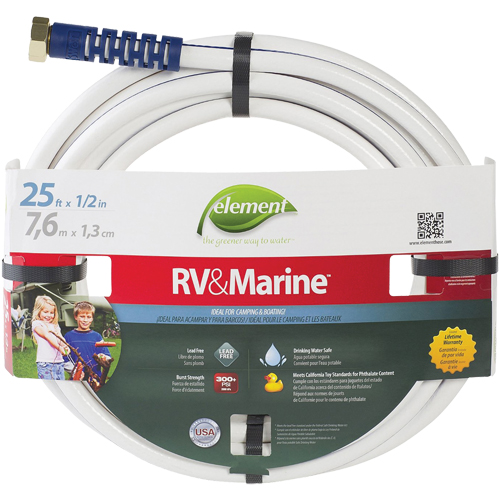 Element Marine & RV Water Hoses, PVC, 1/2" dia. x 25' Quali-T-Solutions